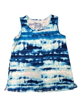 Comfort Code by CuddlDuds Blue Tie-Dye Sleeveless Tank Top size M